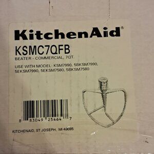 KitchenAid KSMC7QFB Stainless Steel NSF Certified Flat Beater for 7 Quart Bowl